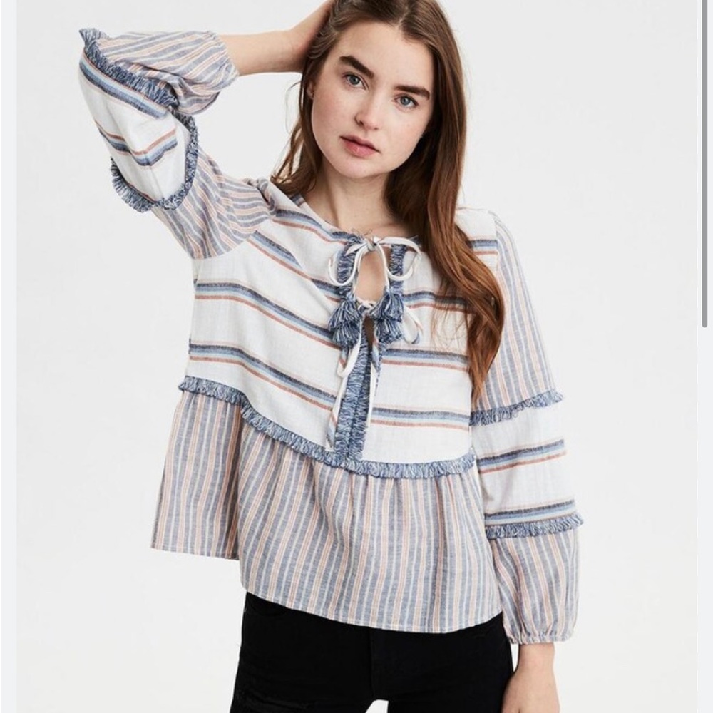 American Eagle boho summer tunic babydoll size small